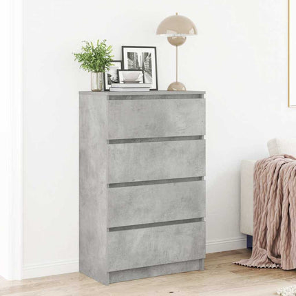 Byrå betonggrå 60x35x98,5 cm konstruerat trä