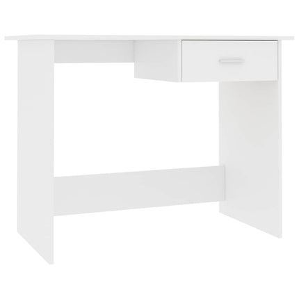 Skrivbord vit 100x50x76 cm konstruerat trä