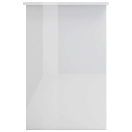 Skrivbord vit högglans 100x50x76 cm konstruerat trä