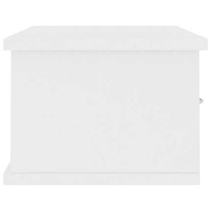 Väggmonterade lådor vit 60x26x18,5 cm konstruerat trä