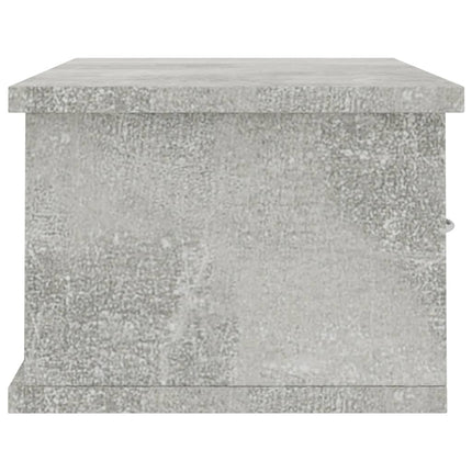 Väggmonterade lådor betonggrå 60x26x18,5 cm konstruerat trä
