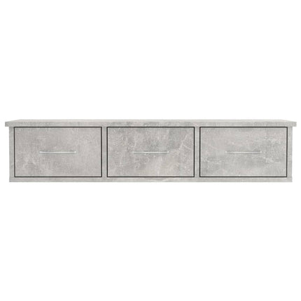 Väggmonterade lådor betonggrå 88x26x18,5 cm konstruerat trä