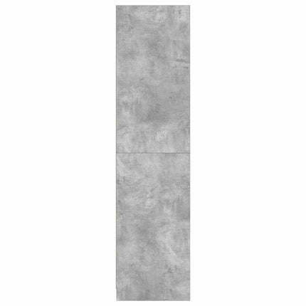 Garderob med lådor betonggrå 50x50x200 cm konstruerat trä