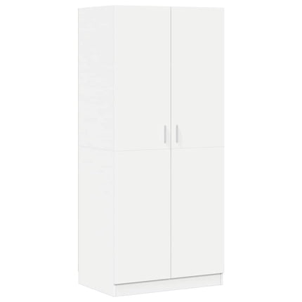 Garderob vit 80x52x180 cm konstruerat trä