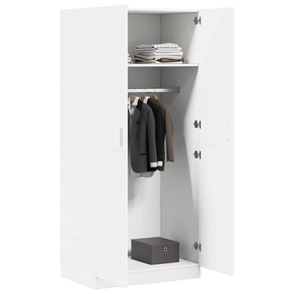 Garderob vit 80x52x180 cm konstruerat trä