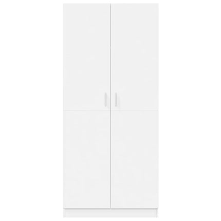 Garderob vit 80x52x180 cm konstruerat trä