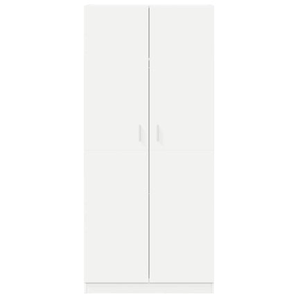 Garderob vit 90x52x200 cm konstruerat trä