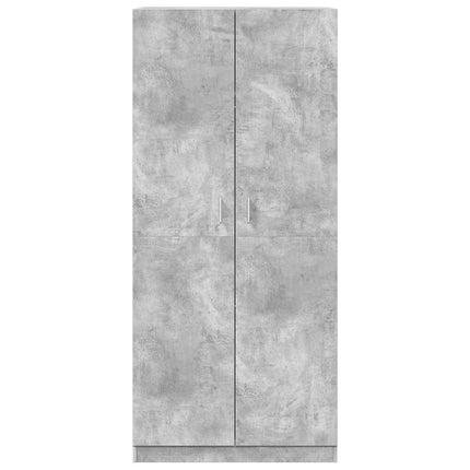 Garderob betonggrå 90x52x200 cm konstruerat trä