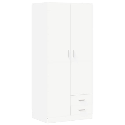 Garderob vit 80x52x180 cm konstruerat trä