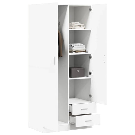 Garderob vit 80x52x180 cm konstruerat trä
