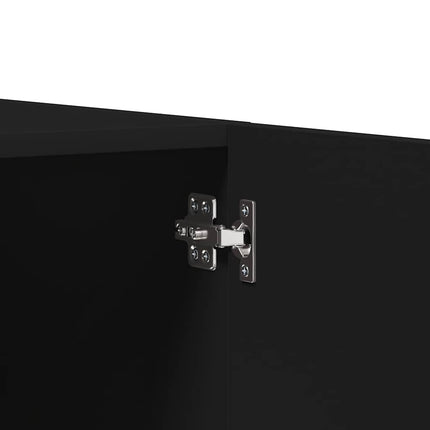 Garderob svart 80x52x180 cm konstruerat trä