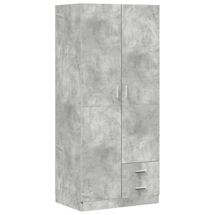 Garderob betonggrå 80x52x180 cm konstruerat trä