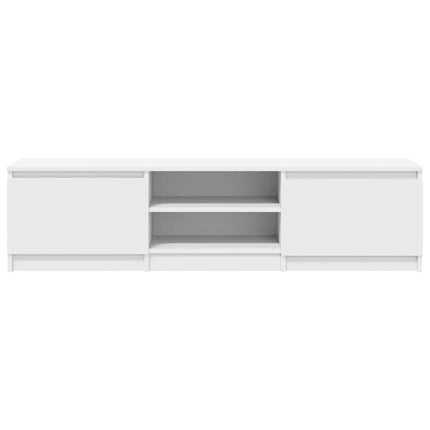 Tv-bänk vit 140x40x35,5 cm konstruerat trä