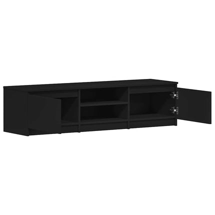 Tv-bänk svart 140x40x35,5 cm konstruerat trä