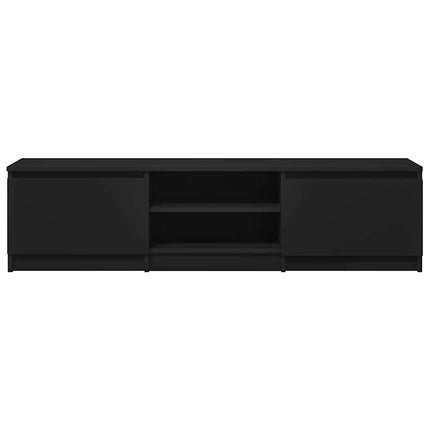 Tv-bänk svart 140x40x35,5 cm konstruerat trä