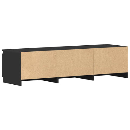 Tv-bänk svart 140x40x35,5 cm konstruerat trä