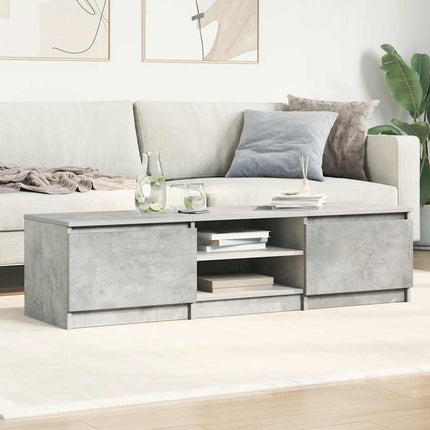 Tv-bänk betonggrå 140x40x35,5 cm konstruerat trä