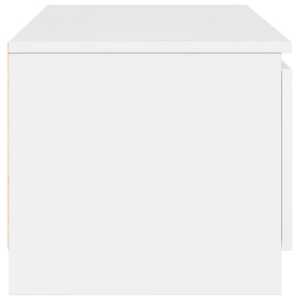 TV-bänk vit högglans 140x40x35,5 cm konstruerat trä