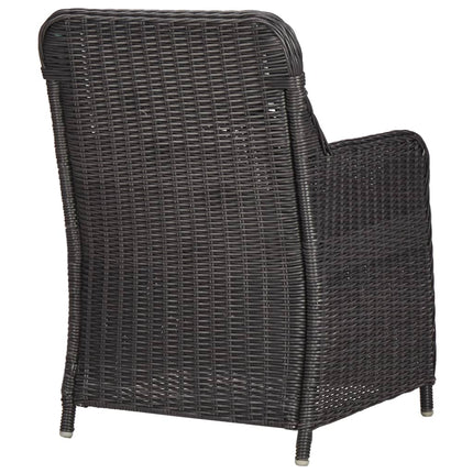 Caféset med dynor 3 delar konstrotting svart