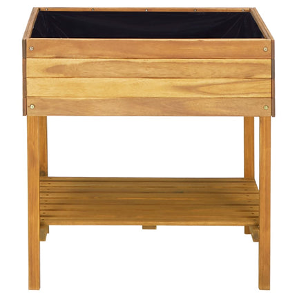 Förhöjd odlingslåda 78,5x58,5x78,5 cm massivt akaciaträ
