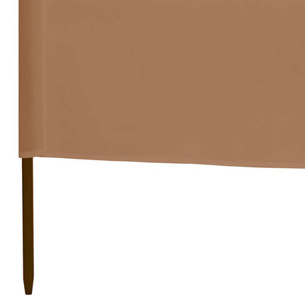 Vindskydd 3 paneler tyg 400x80 cm taupe