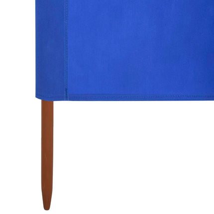 Vindskydd 3 paneler tyg 400x80 cm azurblå