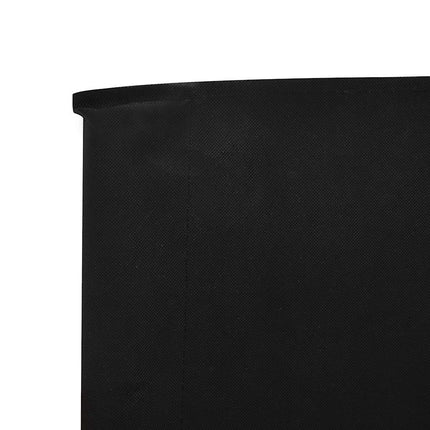 Vindskydd 3 paneler tyg 400x120 cm svart