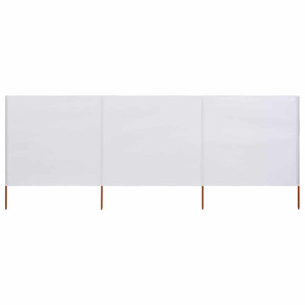 Vindskydd 3 paneler tyg 400x160 cm sandvit