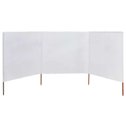 Vindskydd 3 paneler tyg 400x160 cm sandvit