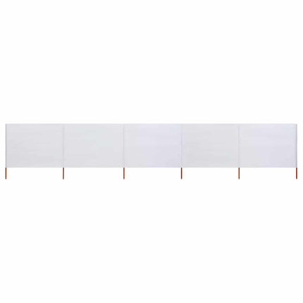 Vindskydd 5 paneler tyg 600x80 cm sandvit