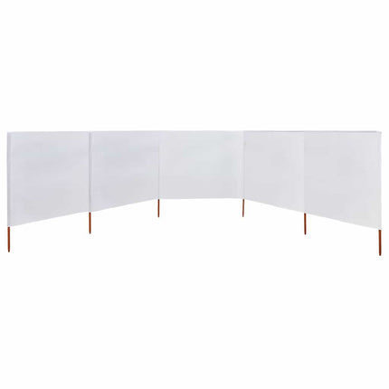 Vindskydd 5 paneler tyg 600x80 cm sandvit