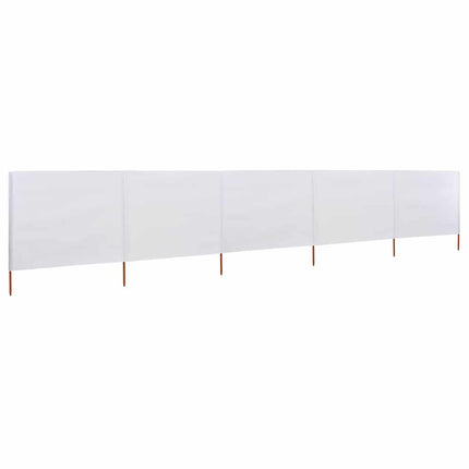 Vindskydd 5 paneler tyg 600x160 cm sandvit