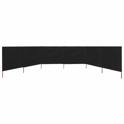 Vindskydd 6 paneler tyg 800x120 cm svart