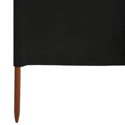 Vindskydd 6 paneler tyg 800x120 cm svart