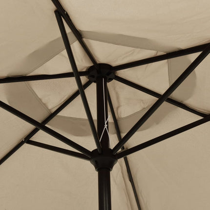 Parasoll taupe 200x224 cm aluminium