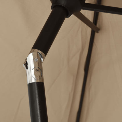 Parasoll taupe 200x224 cm aluminium