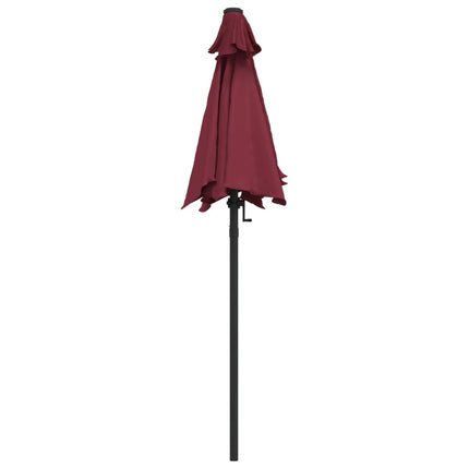 Parasoll vinröd 200x224 cm aluminium