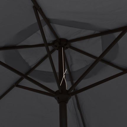 Parasoll svart 200x224 cm aluminium