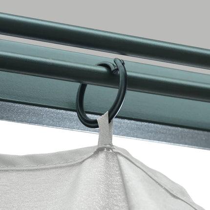 Paviljong med draperier 300x300 cm gräddvit aluminium