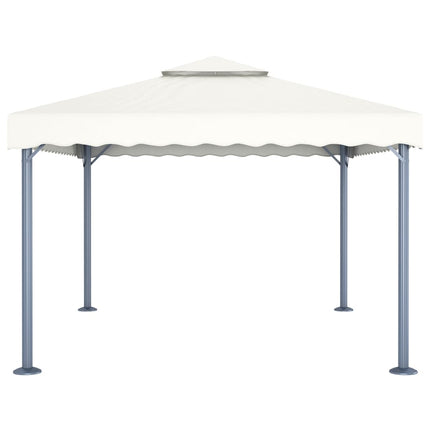 Paviljong 400x300 cm gräddvit aluminium