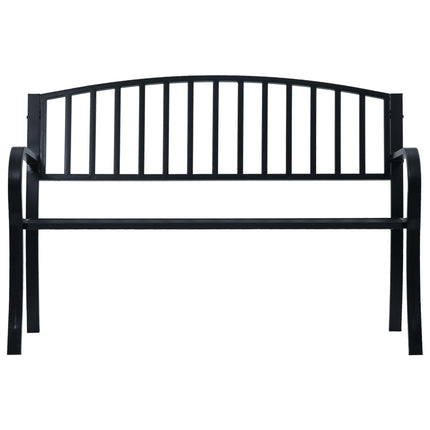 Trädgårdsbänk 125 cm svart stål