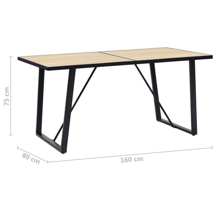 Matbord ek 160x80x75 cm MDF