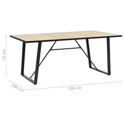 Matbord ek 200x100x75 cm MDF