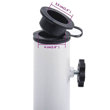 Parasollfot vit 12 kg 48 cm gjutjärn