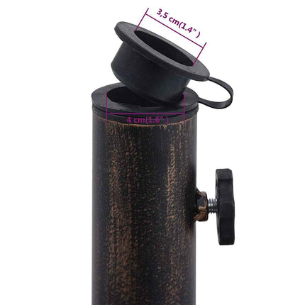 Parasollfot brons 12 kg 48 cm gjutjärn