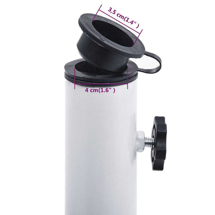 Parasollfot vit 12 kg 49 cm gjutjärn