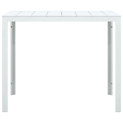 Soffbord vit 78x78x74 cm HDPE träutseende