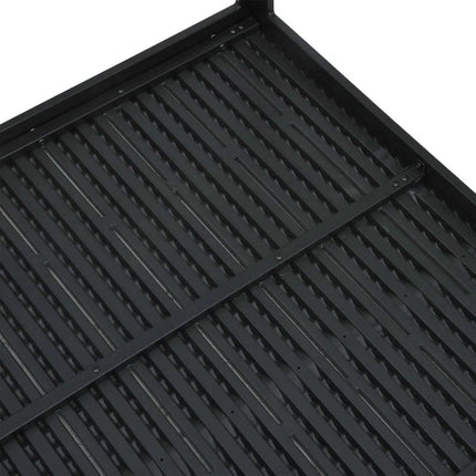 Soffbord svart 78x78x74 cm HDPE träutseende