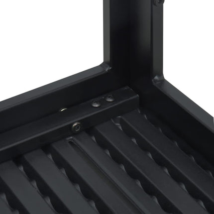 Soffbord svart 78x78x74 cm HDPE träutseende