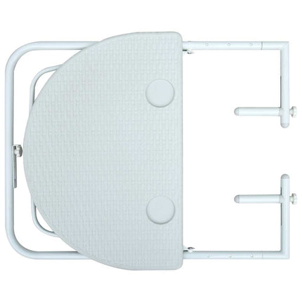 Balkongbord vit 60x64x83,5 cm plast konstrotting